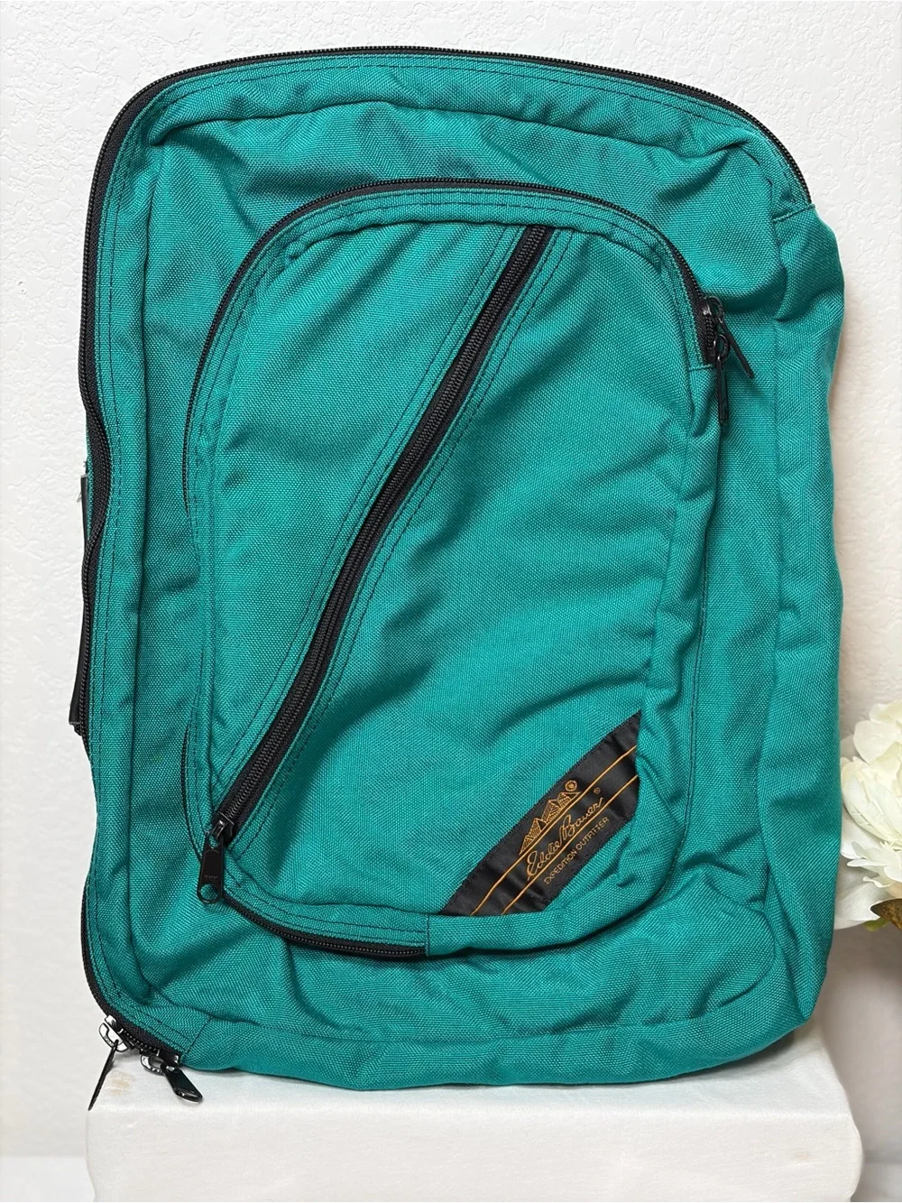Eddie Bauer Expedition Outfitters Convertible Backpack Travel Bag Teal Briefcase